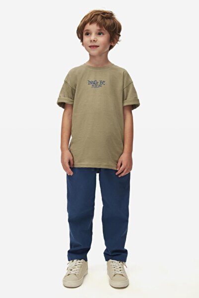 NK Băiat 4-8 ani Kaki Inside tricou