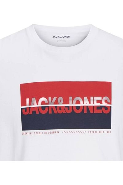 Jack & Jones Tricou JACK &JONES Nolan - 12256804-White