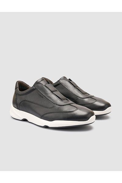 Cabani 100% Genuine Leather Black Men's Sneakers