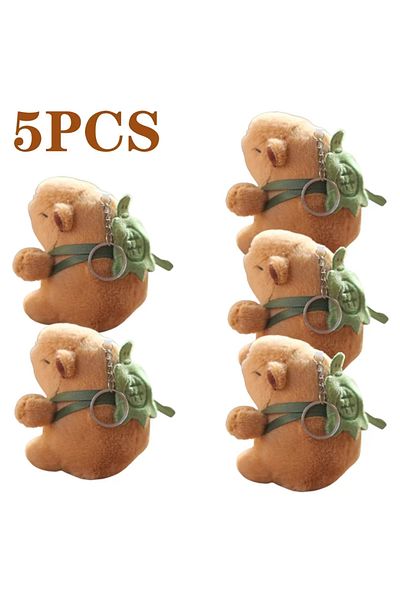 Choice Turtle Backpack-5pcs 1-20pcs Cartoon Capybara Pendant Plush Toy Doll Bag Hanging Ornament Cute Kapil