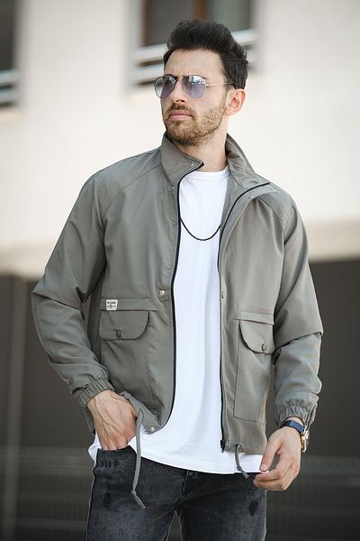Oksit Ανδρικό εποχιακό παλτό Juan Slim Fit - Αδιάβροχο, με λεπτομέρεια από δαντέλα και κουκούλα
