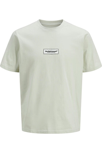 Jack & Jones Tricou JACK &JONES Split Fakestitch Branding - 12273182-Celadon Tint