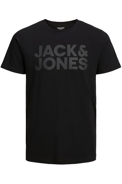 Jack & Jones Logo Tricou JACK &JONES - 12151955-Negru