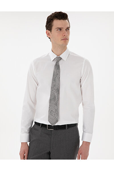 Pierre Cardin Beyaz Slim Fit Uzun Kollu Basic Gömlek 50305250-VR013