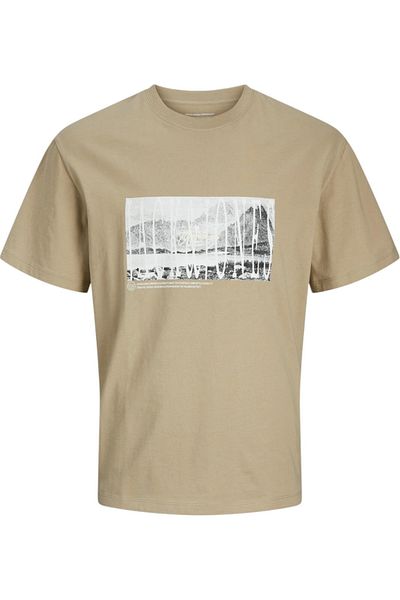Jack & Jones Tricou JACK & JONES Frederiksberg Margate Fotografie - 12265644-Silver Sage