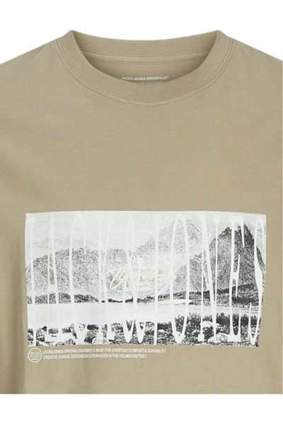 Jack & Jones Tricou JACK & JONES Frederiksberg Margate Fotografie - 12265644-Silver Sage