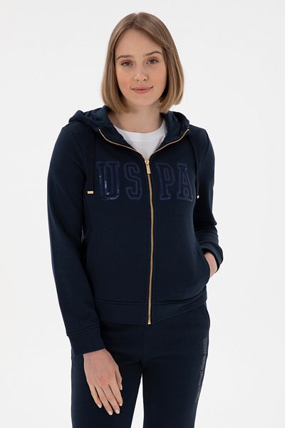 U.S. Polo Assn. Navy Blue Hooded Cámati Sweatshirt 50300886 -Vr033