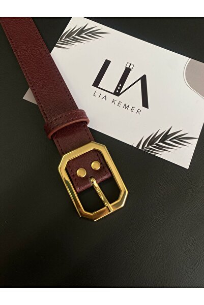 LİA KEMER Cureaua cu catarama aurie patrata Cusaturi Curea in talie Curea pen...