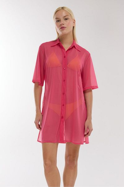 AYYILDIZ 3812 Dusty Rose Beach Dress