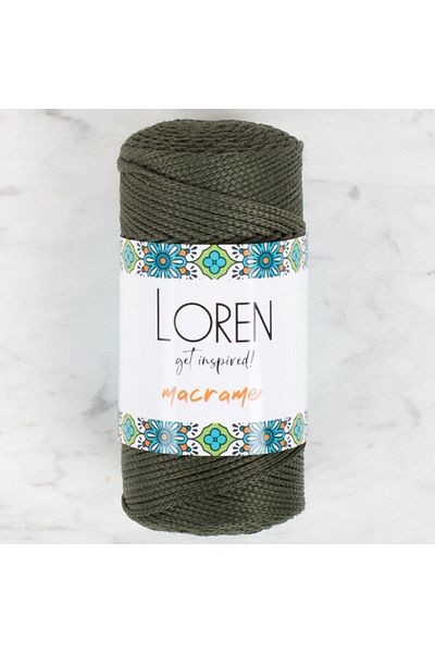 SAVA HOME COLLECTİON Прежда за плетене Loren Macrame Army Green - RM 0195 - 34337