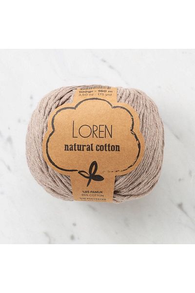 SAVA HOME COLLECTİON Πλεκτό νήμα Loren Natural Cotton Mink Hand Knitted - R085 - 33924