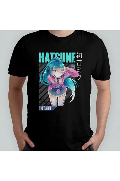 Pixxa Μπλουζάκι Hatsune Miku 100% βαμβακερό με λαιμόκοψη μοντέλο 4