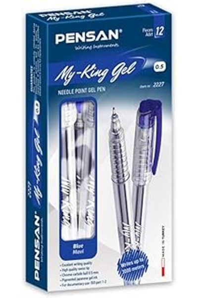 Mu Art Pensan 6405 My-King Gel Metal Clip Klm Blue 0,5 12 Pack - Pe06405Blue