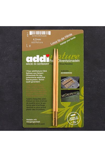 SAVA HOME COLLECTİON Addi Nature Olive Wood Click 4mm 13cm Καρφίτσα Μικροσκοπική