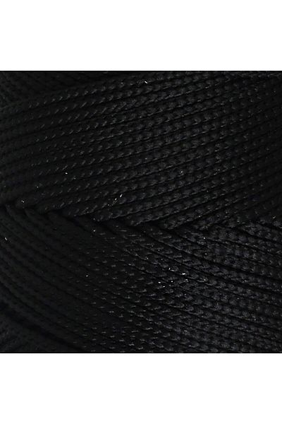 KARMEİS Loren Polyester Soft Macrame Μαύρο Πλεκτό Χειροποίητο Σχοινί - Lm040 - 34445