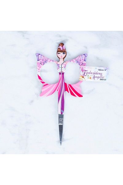 shop Loren Butterfly Patterned Scissors Pink - B4816.