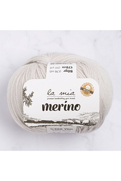 Marsilyan La Mia Merino Light Gray Hand Knitting Lanyard - L047 - 33782
