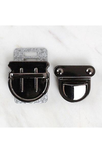 SAVA HOME COLLECTİON Метална чанта Black Loren - дизайн с ключалка