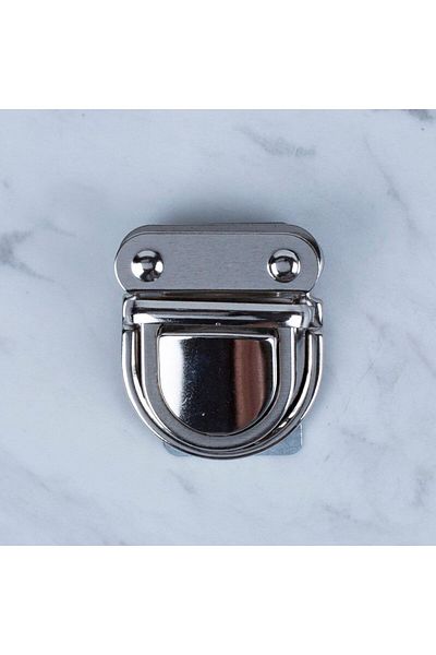 shop Large Silver Loren Metal Bag - Lock