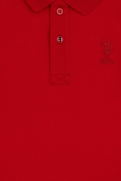 U.S. Polo Assn. Erkek Çocuk Kırmızı Basic Polo Yaka Tişört 50298049-VR030