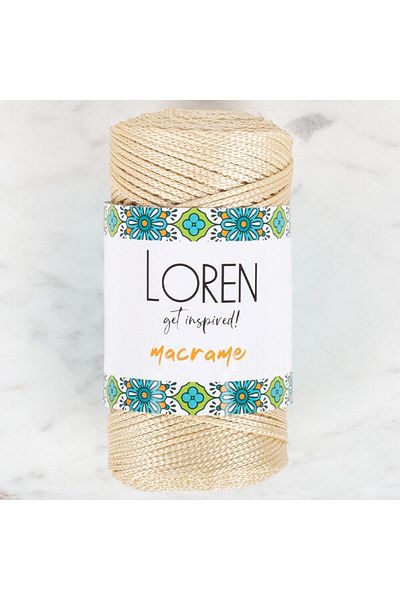 SAVA HOME COLLECTİON Loren Macrame Beige Πλεκτό Χειροποίητο Σχοινί - RM 036 - 34326