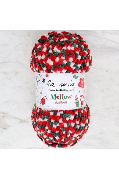 La Mia Yarn La Mia Mellow Christmas Silver Glitter Hand Knitting Yarn -
