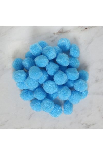 Hangora Loren Crafts 2 cm 100 Pieces Blue Pompon