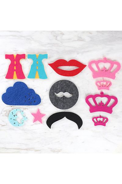 SAVA HOME COLLECTİON Loren 10 Pack Party Concept Felt Set-1