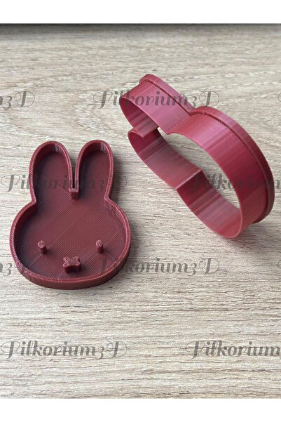 Filkorium3D قطاعة بسكويت ميفي - أرنب لطيف، صانعة البسكويت والطين واللعبة