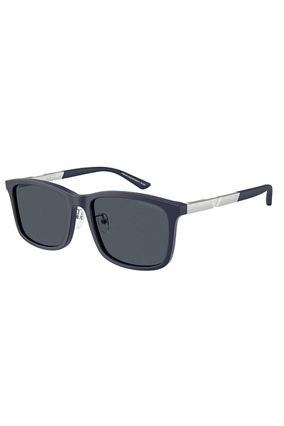 Emporio Armani نظارة شمسية مربعة للرجال - Ea 4241d - مقاس العدسة: 57 مم - أزرق داكن غير لامع