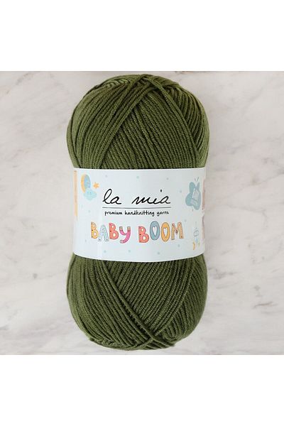 SAVA HOME COLLECTİON Прежда за плетене La Mia Baby Boom Army Green - 410 - 34458