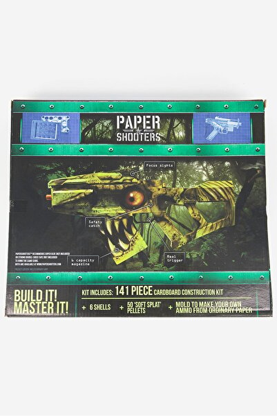 Paper Shooters مجموعة أدوات بناء من الورق المقوى للديناصور المنقرض، باللون ال...