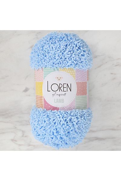 SAVA HOME COLLECTİON Loren Lamb Baby Blue Πλεκτό Χειροποίητο Σχοινί - R040