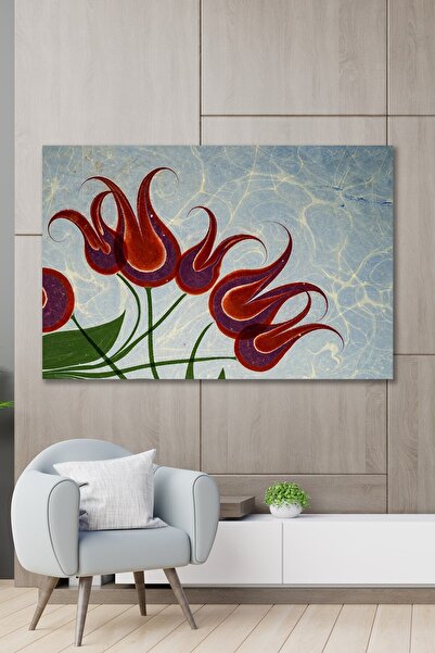 Hediyeler Kapında 100x140 Ebru Sanatı Duvar Kanvas Tablo Painting