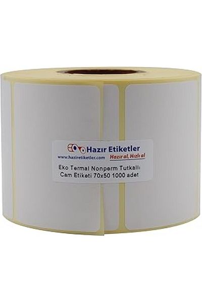 Qedii Ready Labels , Ready Take Fast Take Eco Thermal Nonperm Label 70mm X 50mm 1000 Pcs in Roll 40mm Kuk