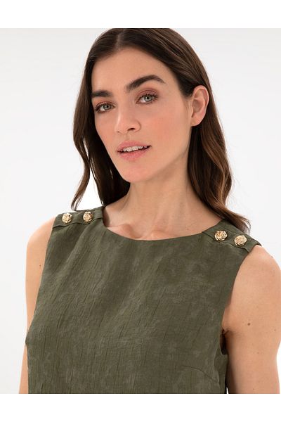 Pierre Cardin Khaki A-Line Woven Dress 50305986 -Vr027