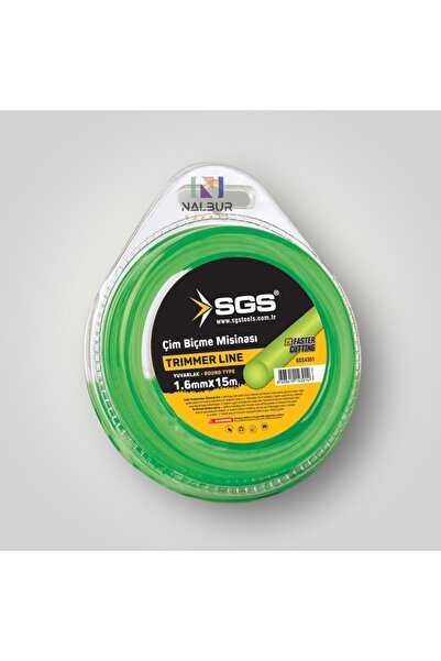 Nalbur Bakkal SGS 4301 TIRPAN MİSİNASI 1.6 MM 15 MT YUVARLAK (YEŞİL) Mini