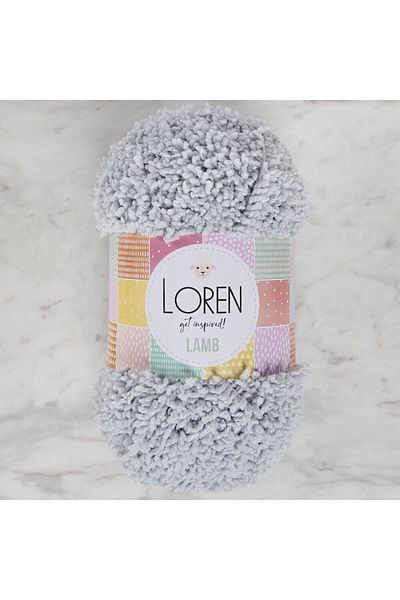 SAVA HOME COLLECTİON Loren Lamb Ανοιχτό Γκρι Πλεκτό Κλωστή - R044