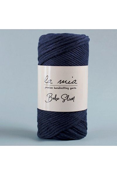 SAVA HOME COLLECTİON La Mia Boho Slim Navy Blue Πλεκτό Σχοινί -L023 - 34202