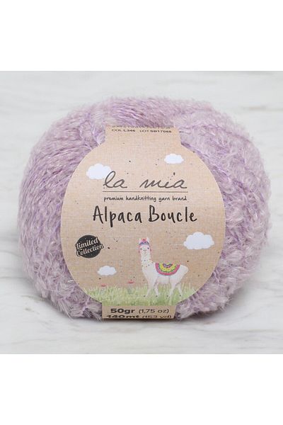 SAVA HOME COLLECTİON La Mia Alpaca Boucle 50 Gr Λιλά Πλεκτό Χειροποίητο Σχοινί - L346 - 34391