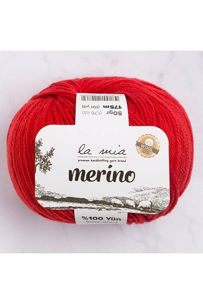 SAVA HOME COLLECTİON La Mia Merino Red Hand Knitting Yarn - L092 - 33789