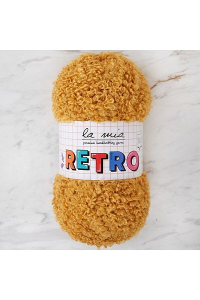 SAVA HOME COLLECTİON La Mia RETRO Μουσταρδί Κίτρινο Πλεκτό Κλωστή - LM2012