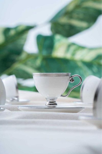 ACAR Hxf-06551 Thelma Silver White Set of 6 Coffee Cups