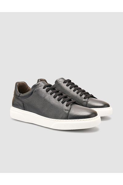 Cabani 100% Genuine Leather Black Men's Sneaker
