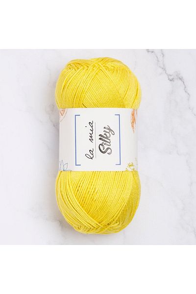 SAVA HOME COLLECTİON La Mia Silky Yellow Πλεκτό Χειροποίητο Σχοινί - L011 - 33672