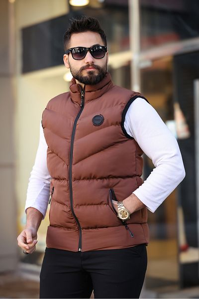 S&M CLOTHİNG НОВ СЕЗОН ВОДОУСТОЙЧИВА ПУХНА ЖИЛЕТКА С ДЕТАЙЛИ ЗА ТАКЕЛА