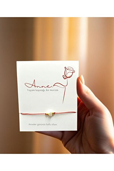 sandal hediyelik Anneler Günü Hediye Bileklik Kartı (25 Adet)