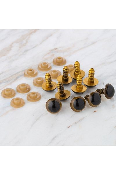 Ethab Ticaret Loren 12 mm Golden Yellow 5 Pairs of Amigurumi Eyes