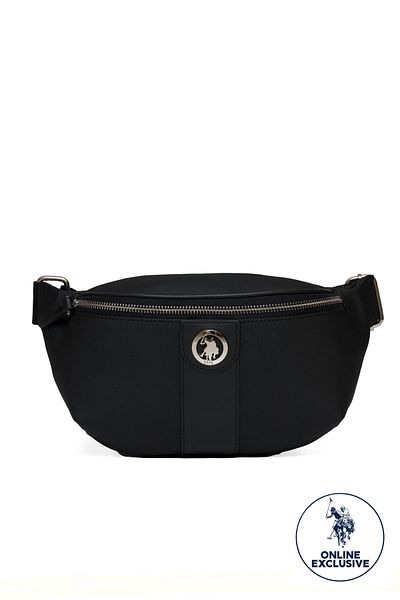 U.S. Polo Assn. Black-Black Women's Waist Bag Us3071
