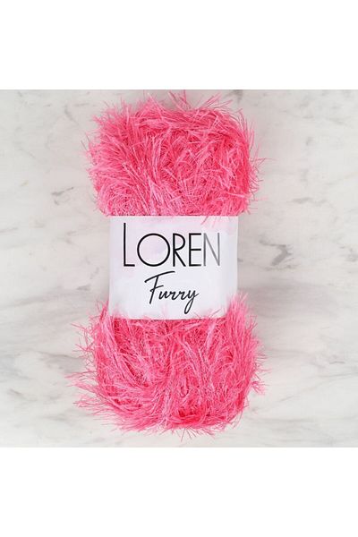 SAVA HOME COLLECTİON Loren Furry Dark Pink Πλεκτό Σχοινί - RF016 - 34050